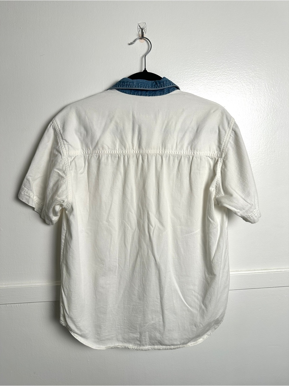 Vintage 100% Cotton Floral Emboridered Button Up Shirt - Picture 3 of 6